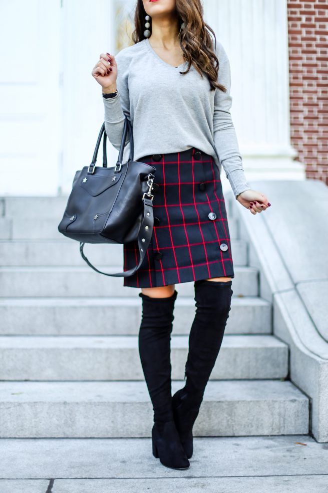 How To Dress Up Plaid Skirt in the Fall