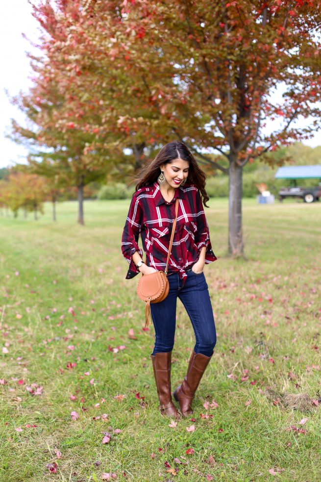Plaid Shirt for Fall and Denim Style