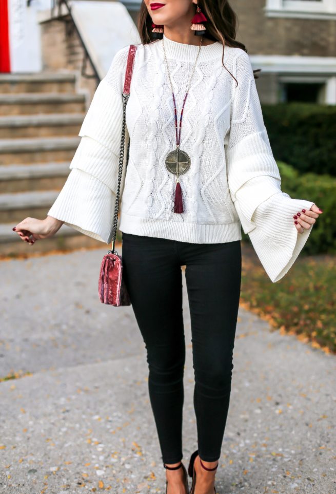 Tiered Cable Knit Sweater and Fall Style