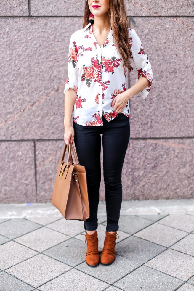 Floral Blouse for Work to Dinner