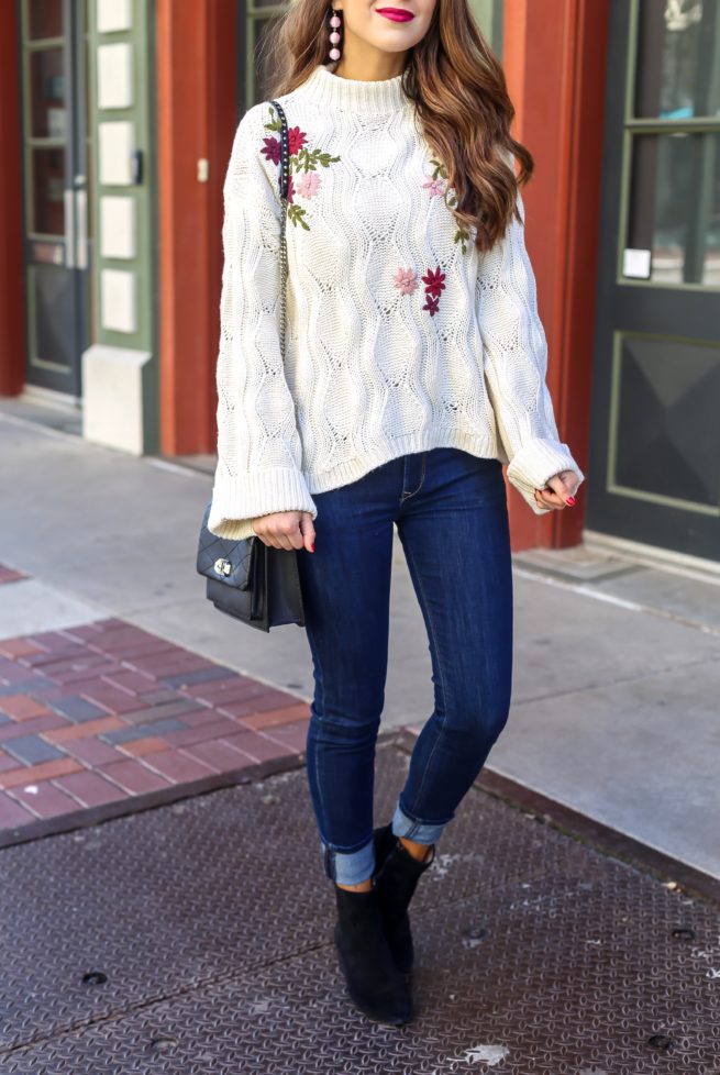 Beautiful Embroidered Knit Sweater