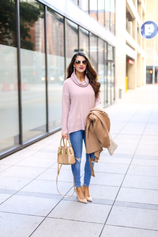 Pink Tunic with Denim Style
