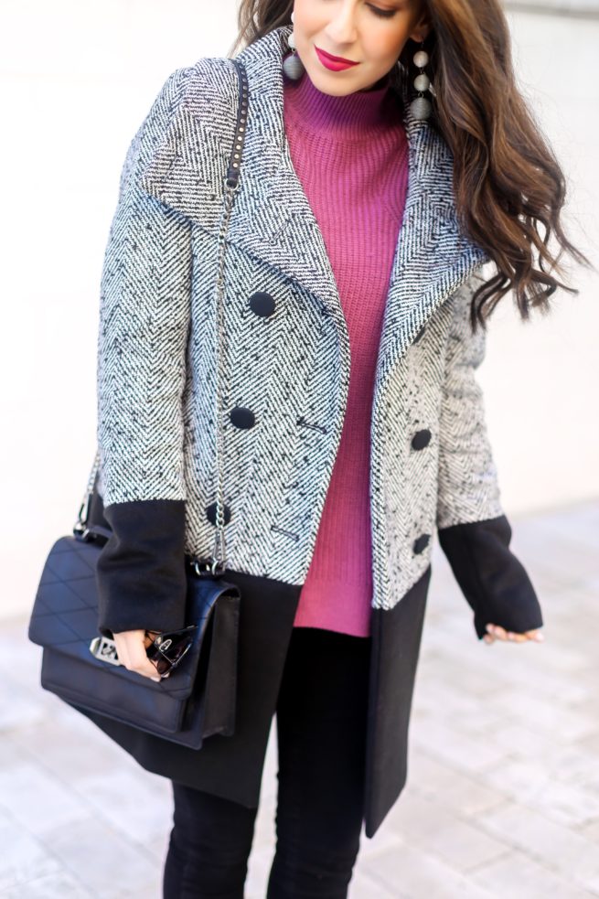 Beautiful Colorblock Peacoat