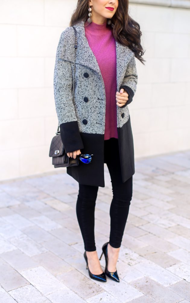 Colorblock Peacoat for Winter