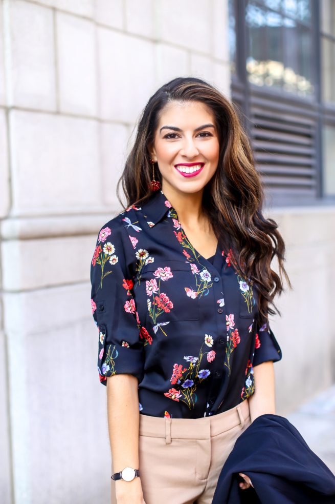 Floral Blouse for the Office