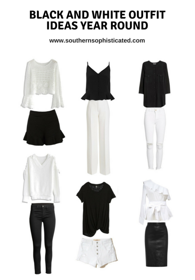 black and white cute outfits