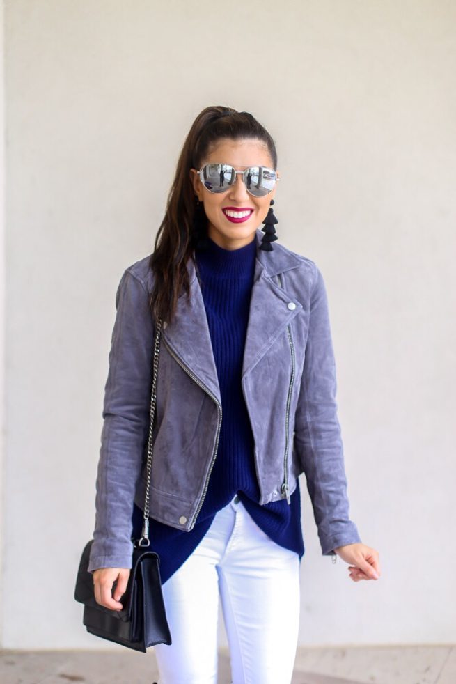 Classic Silver Suede Jacket