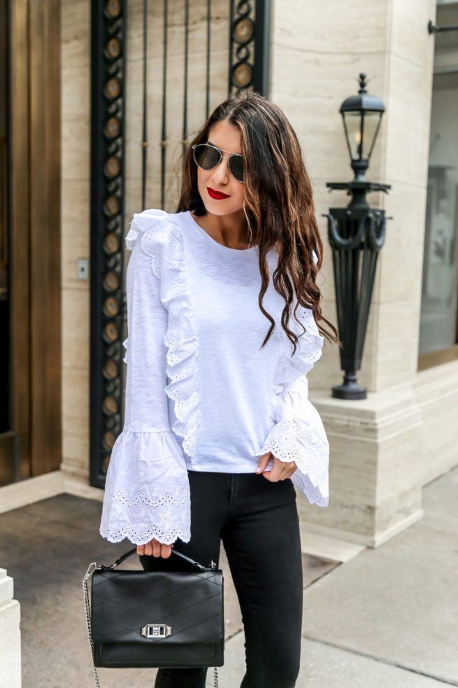 Eyelet Tee for Spring