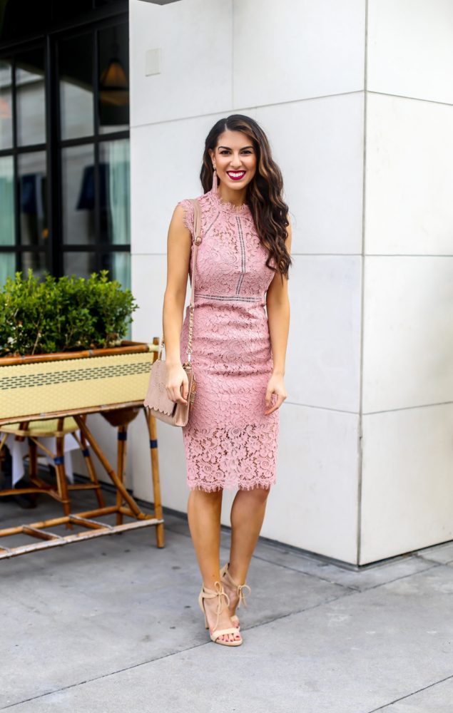 Pink Lace Dress for Spring