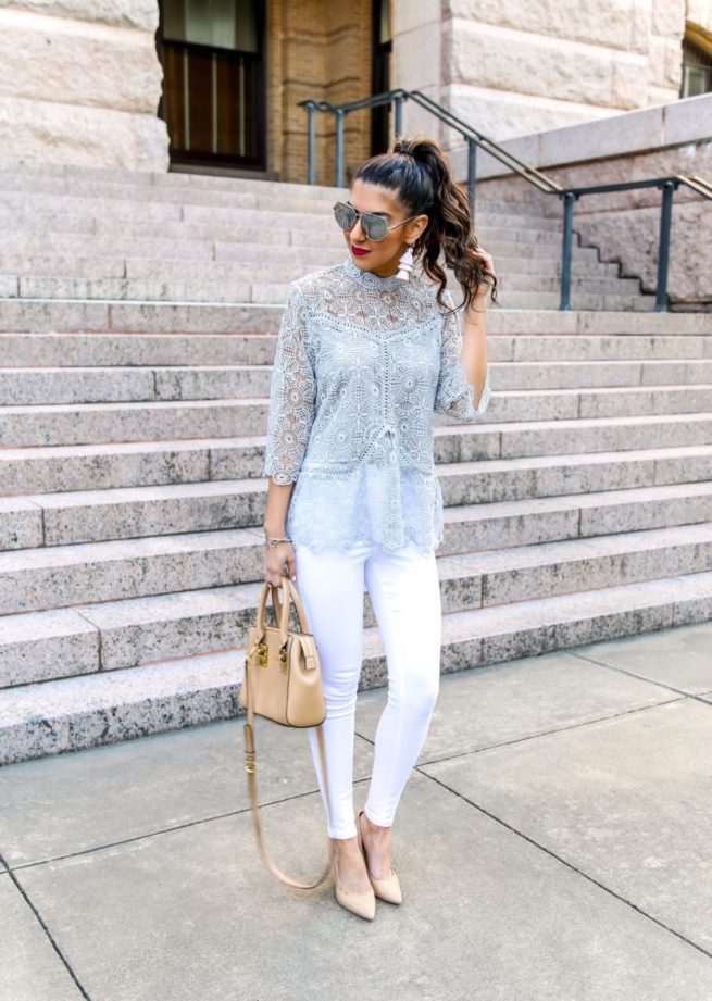 Gorgeous Grey Crochet Top from Chicwish
