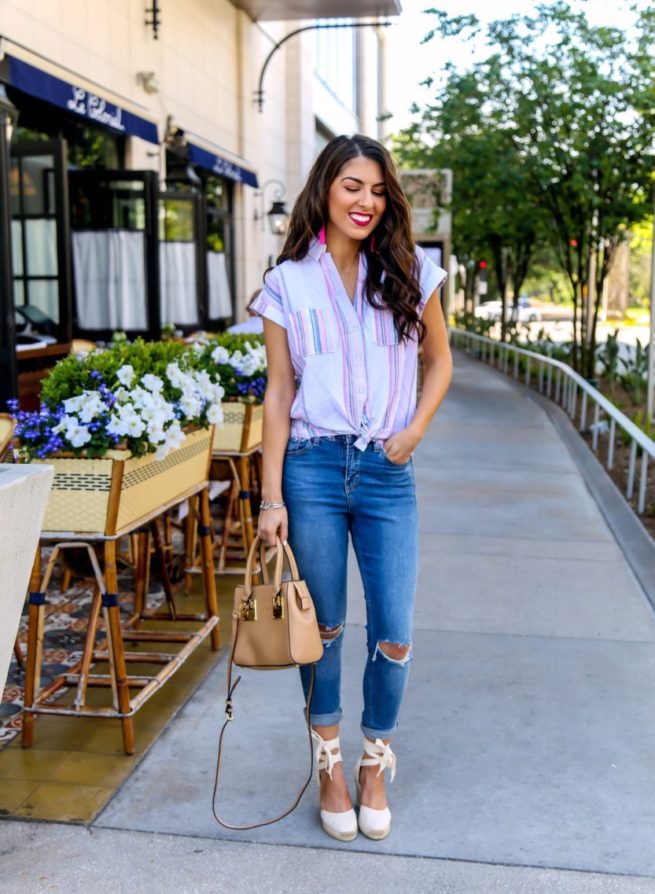Classic Stripe Button Up You Can't Stop 