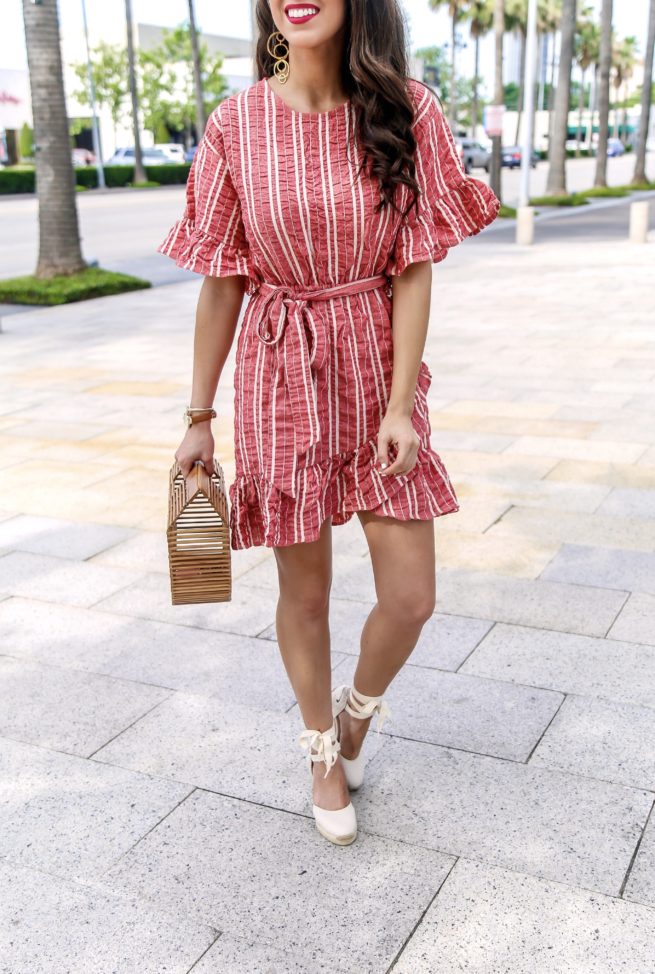 Ruffle Stripe Dress for Spring and Summer