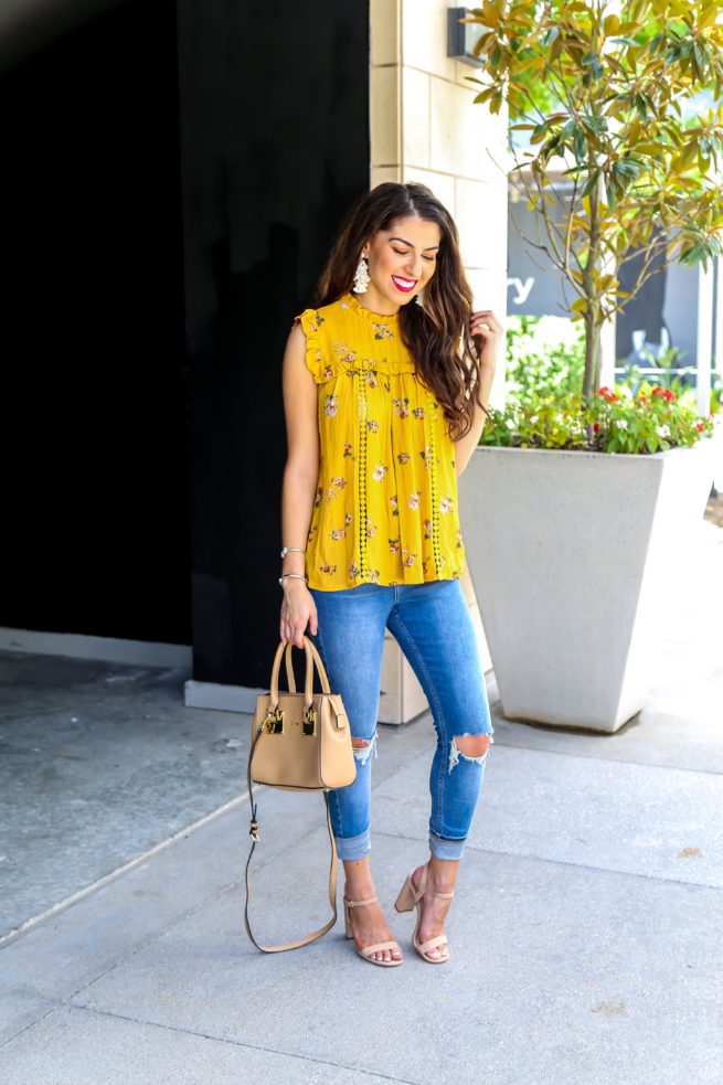 Ruffle Floral Top for Summer