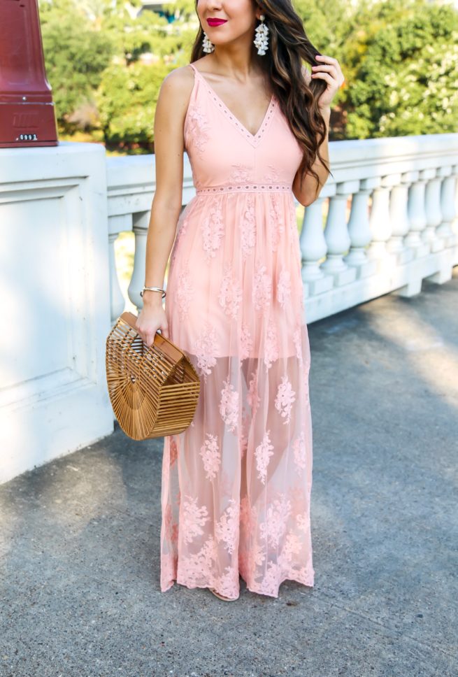 Gorgeous Pink Lace Romper