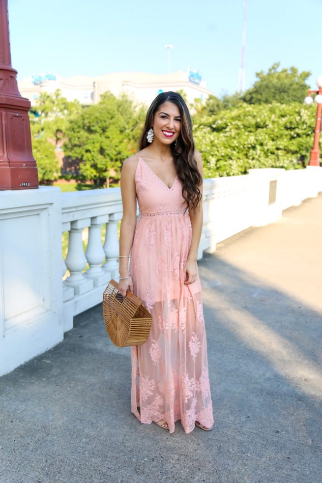 Pink Lace Dress for Weddings