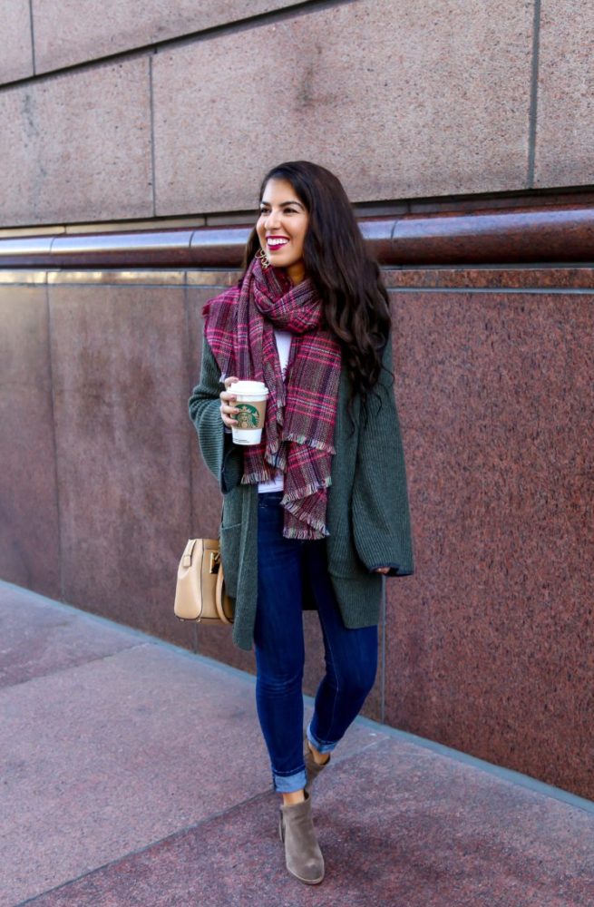 Cardigan and Scarf Style for Fall