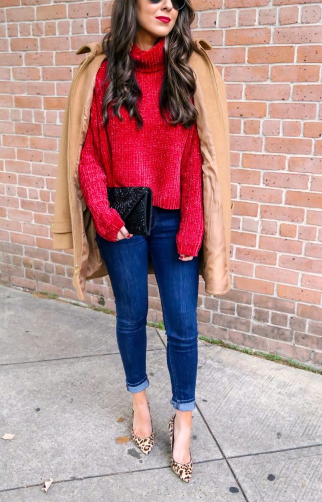 Best Camel Coat and Chenille Sweater