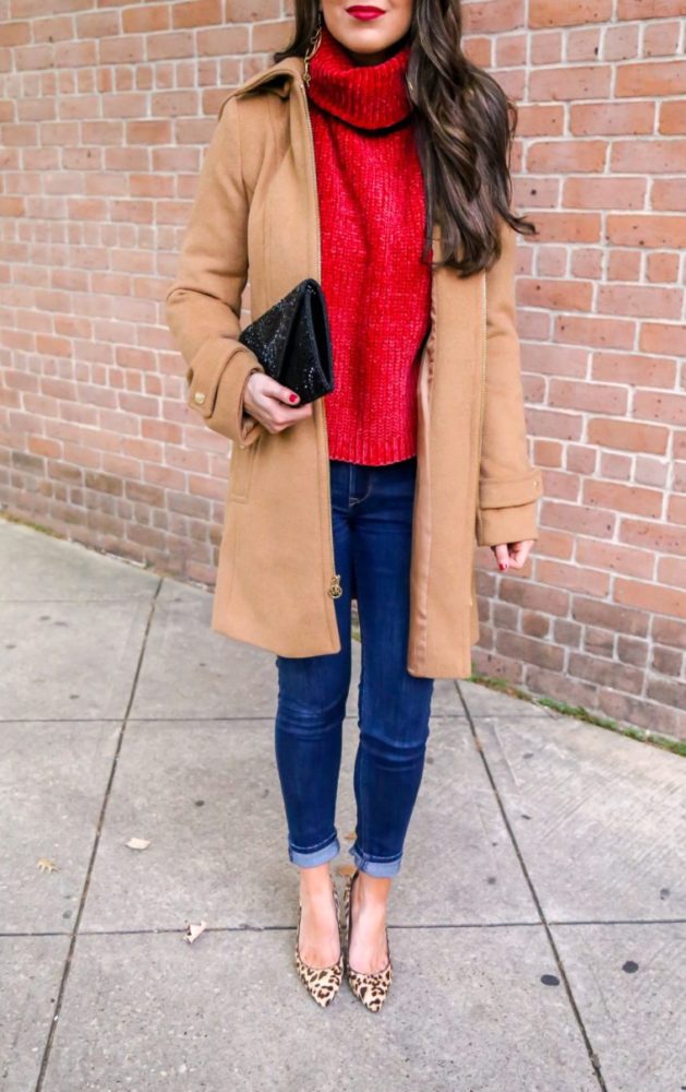 Camel Coat and Sweater Style for Fall and Winter