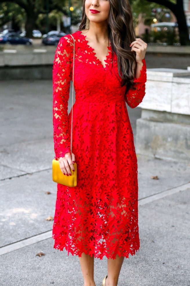 Red Lace Dress for the Holiday Season
