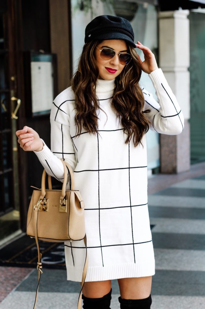 Turtleneck Sweater Dress for Winter and Spring