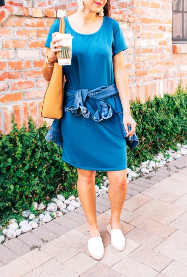 Blue Shirt Dress for Casual or Work 