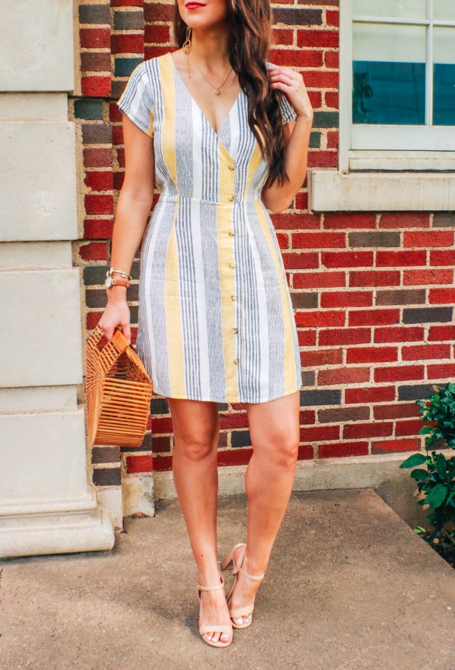 Stripe Summer Wrap Dress 