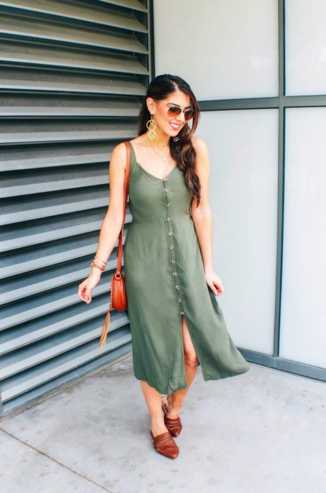 Cute Olive Dress for Summer 