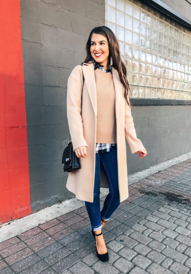 Camel Coat Styled for Work 
