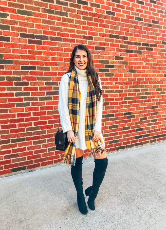 Turtleneck Sweater Dress for Fall and Winter 