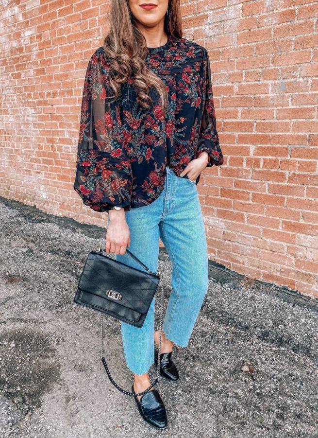 Paisley Blouse for Spring with Jeans 