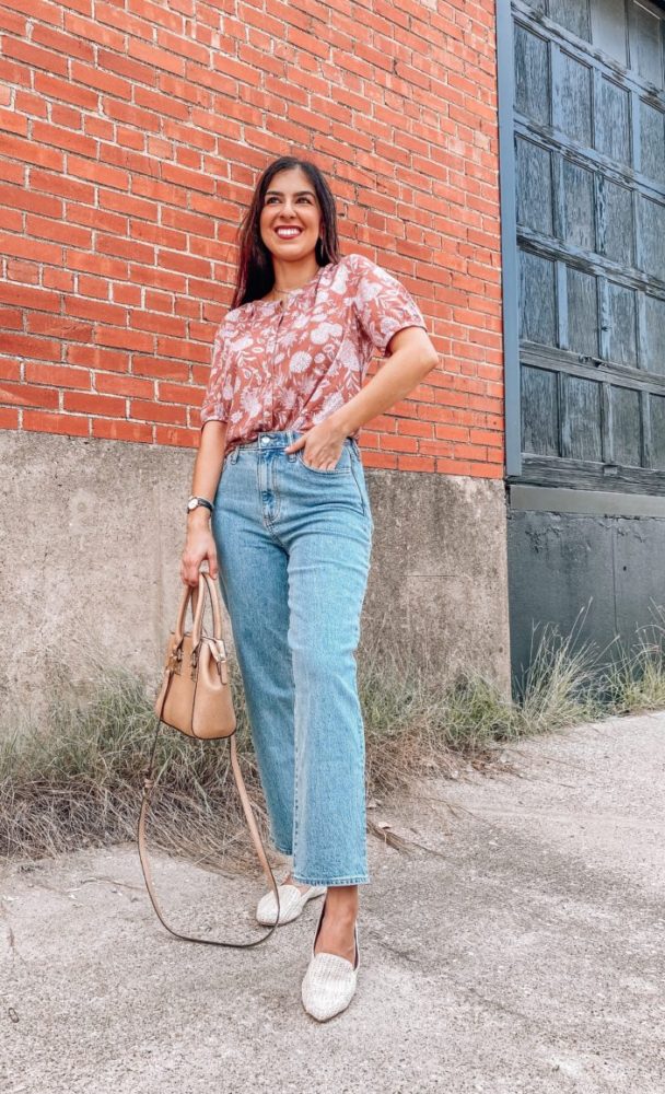 Tropical Top Styled with Jeans