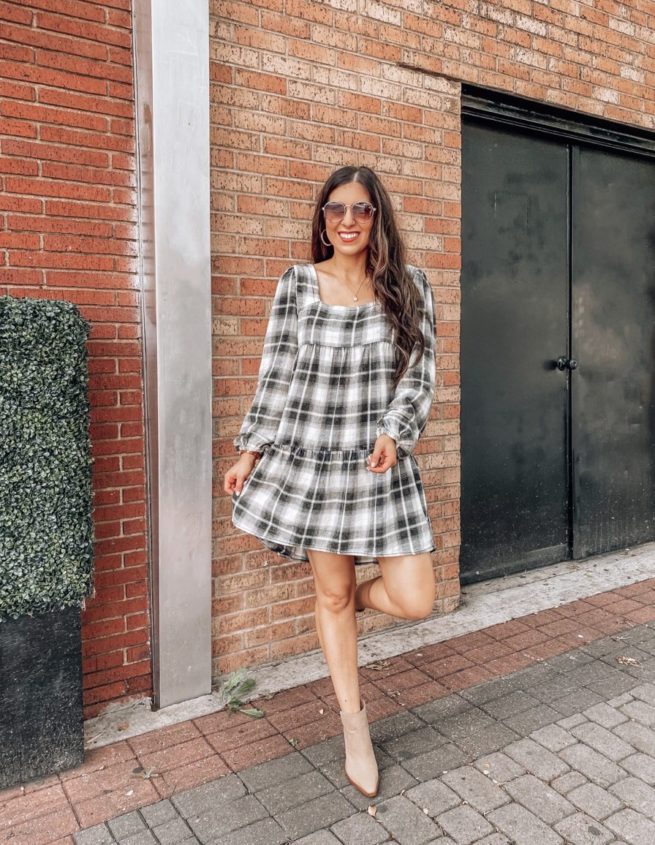 Black Plaid Dress