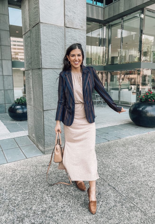 Chic Blazer and Dress for the Office