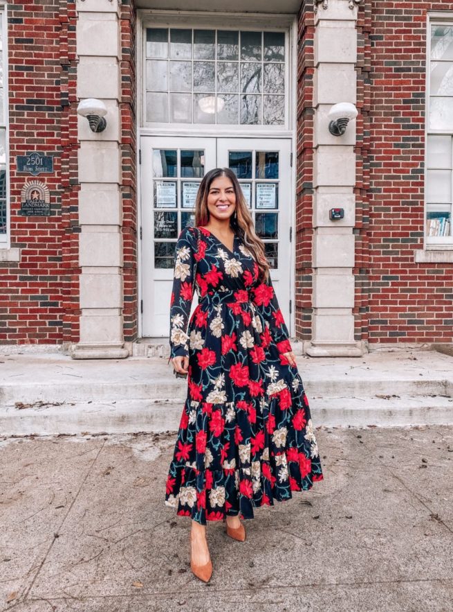 Floral Maxi Dress for Winter
