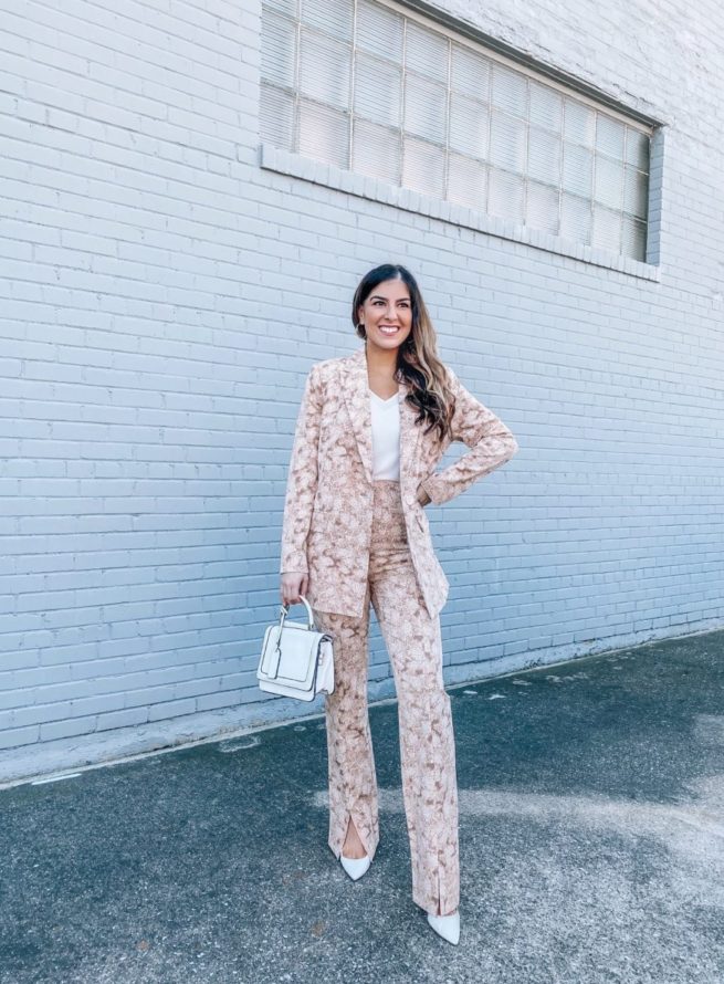 Snake Print Blazer and Dress Pants