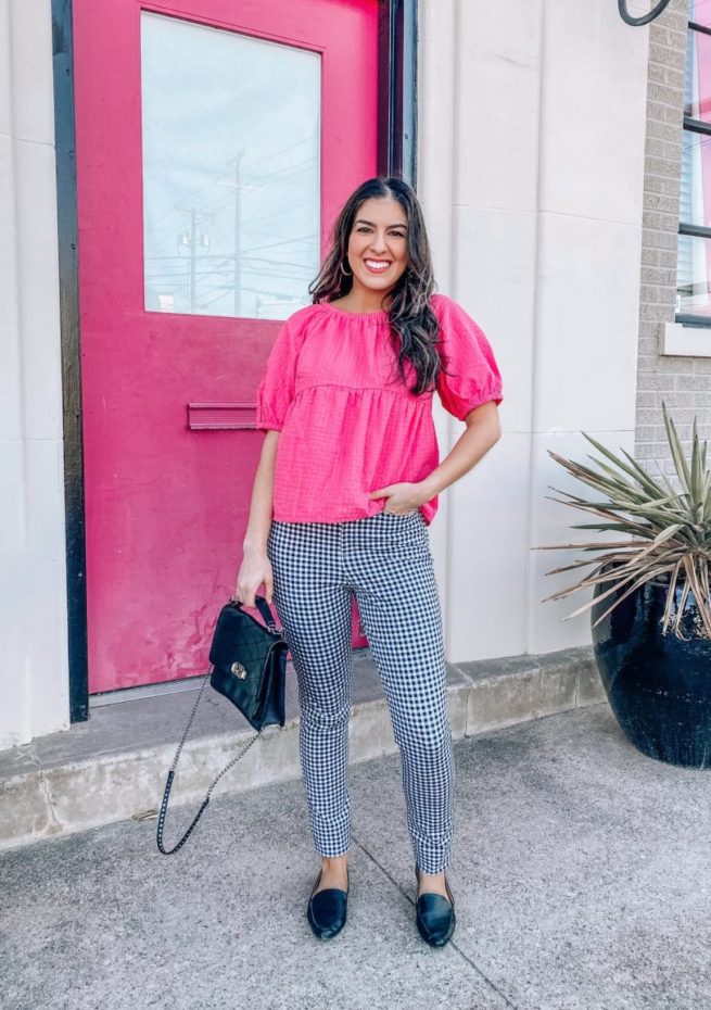 Gingham Dress Pants for the Office