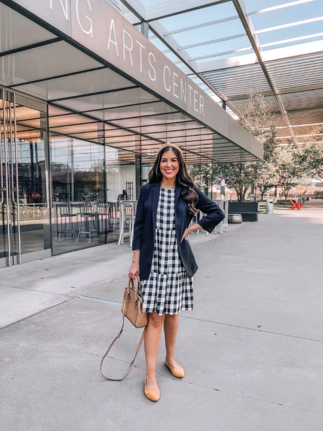 Gingham Dress and Blazer for Work