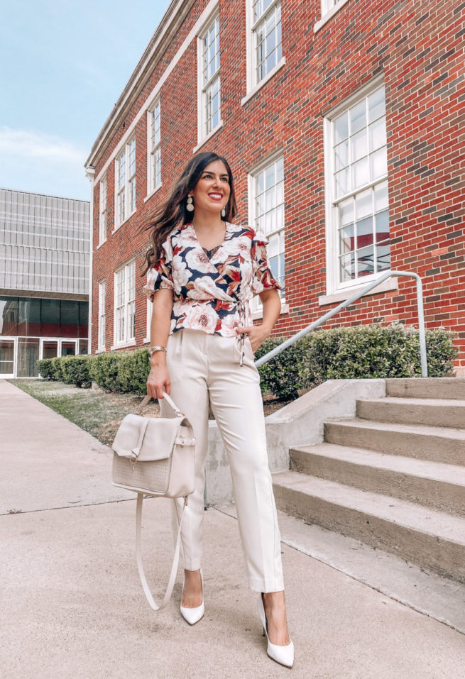 Floral Blouse and Dress Pants